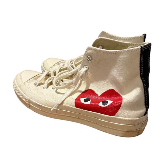 Converse x PLAY Comme des Garçons Chuck 70 Men's Sz. 9 (W 11) - Picture 4 of 13